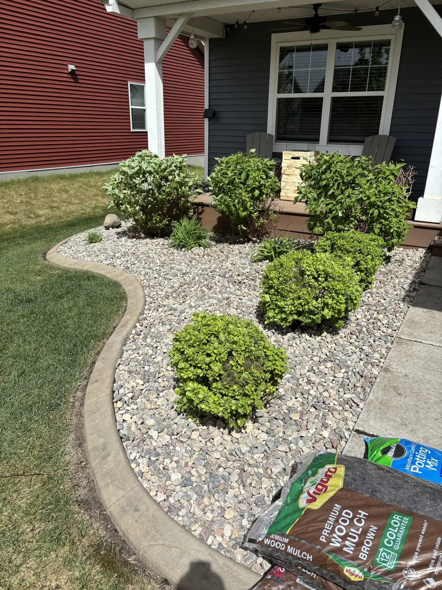 Rock landscaping and pergola project in Shakopee